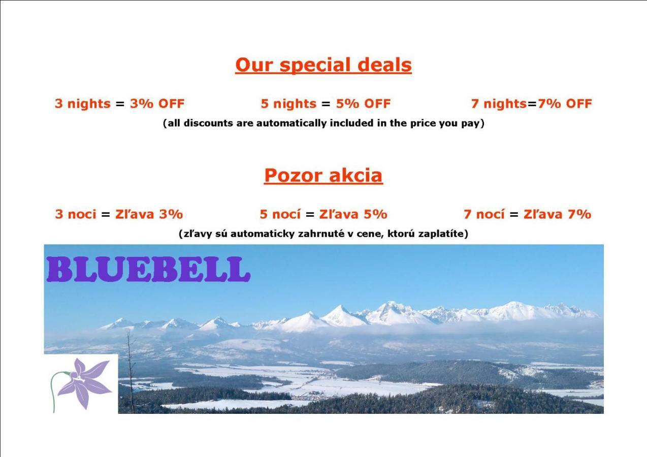 Bluebell Διαμέρισμα Mengusovce Εξωτερικό φωτογραφία